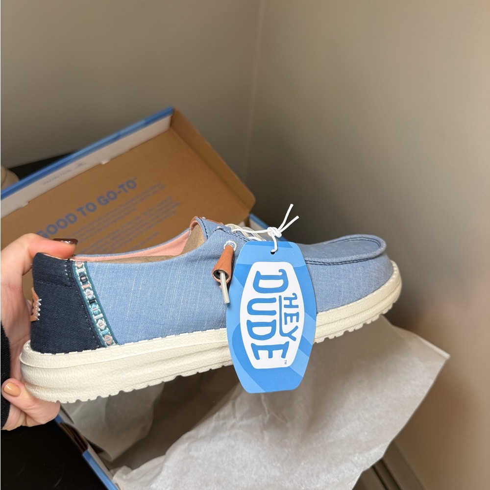 Hey Dude Light Blue Women's Loafers